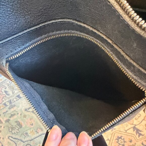 Portland Leather Goods Classic Leather Tote Backpack (Pebbled Black) main image 4